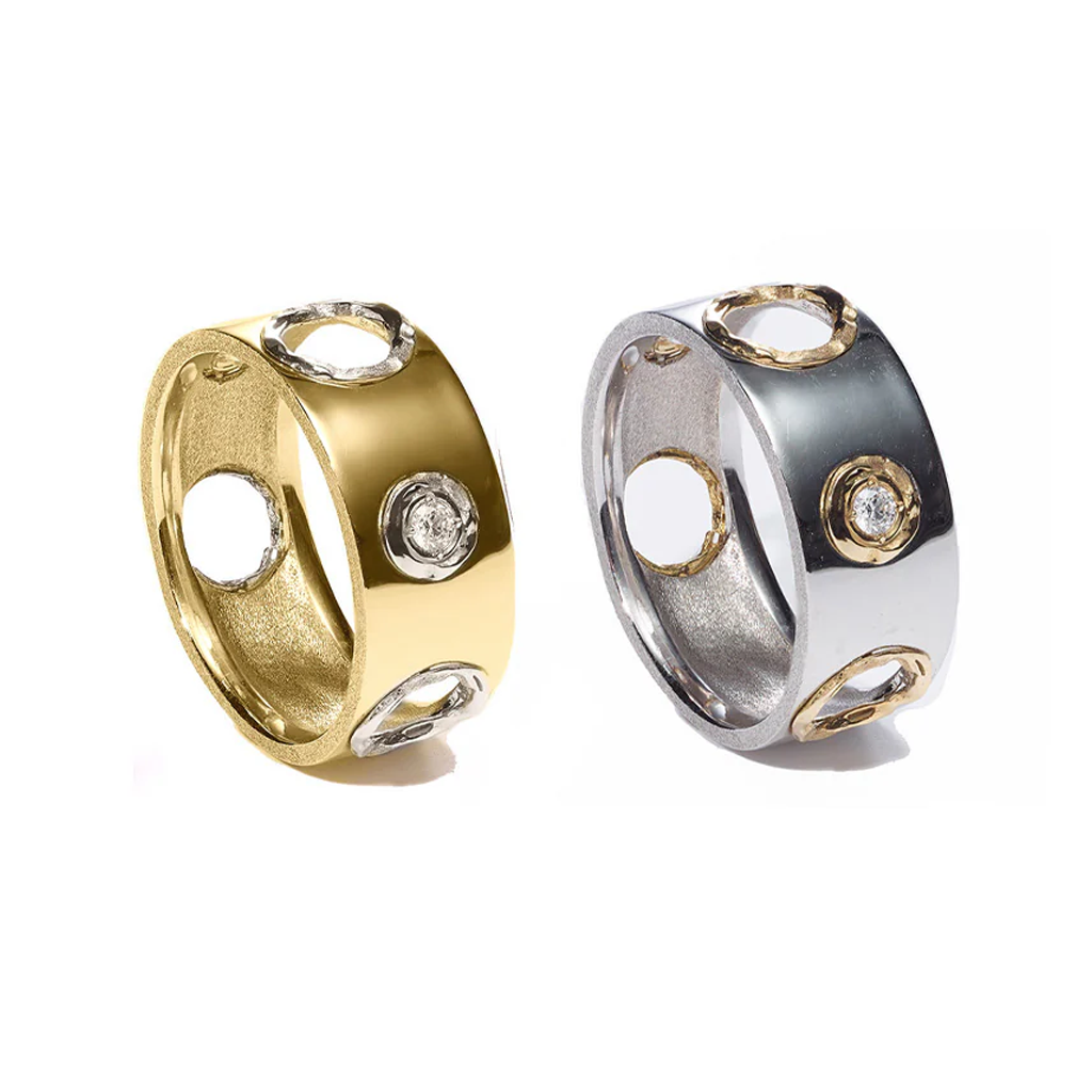 ENオープンダイヤモンドリング YG (8mm) - Bridal