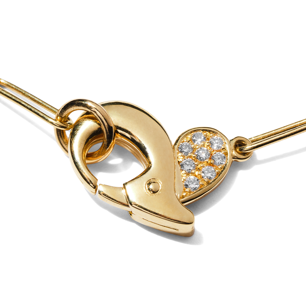 デュオハートチェーンブレスレット