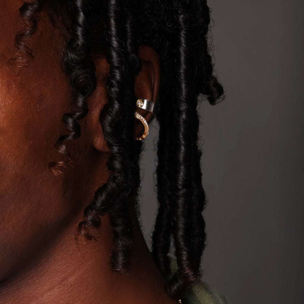 ENオープンダイヤモンドイヤーカフ - Mens