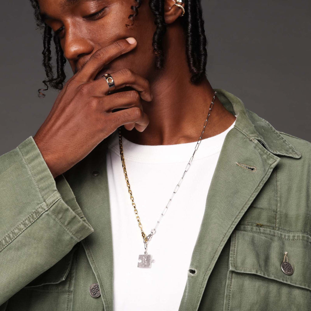 点字ダイヤモンドパズルチャーム WG - Mens