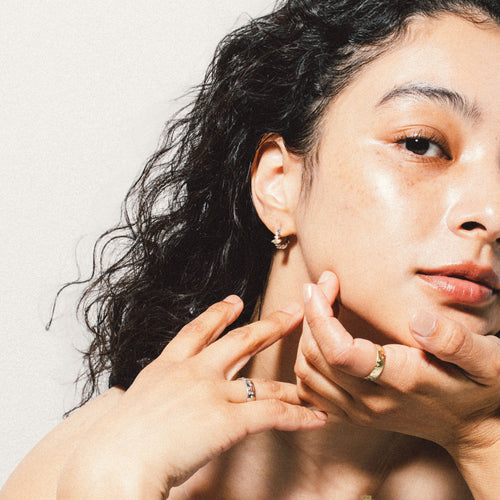 セルフラブギャラクシーダイヤモンドフープピアス