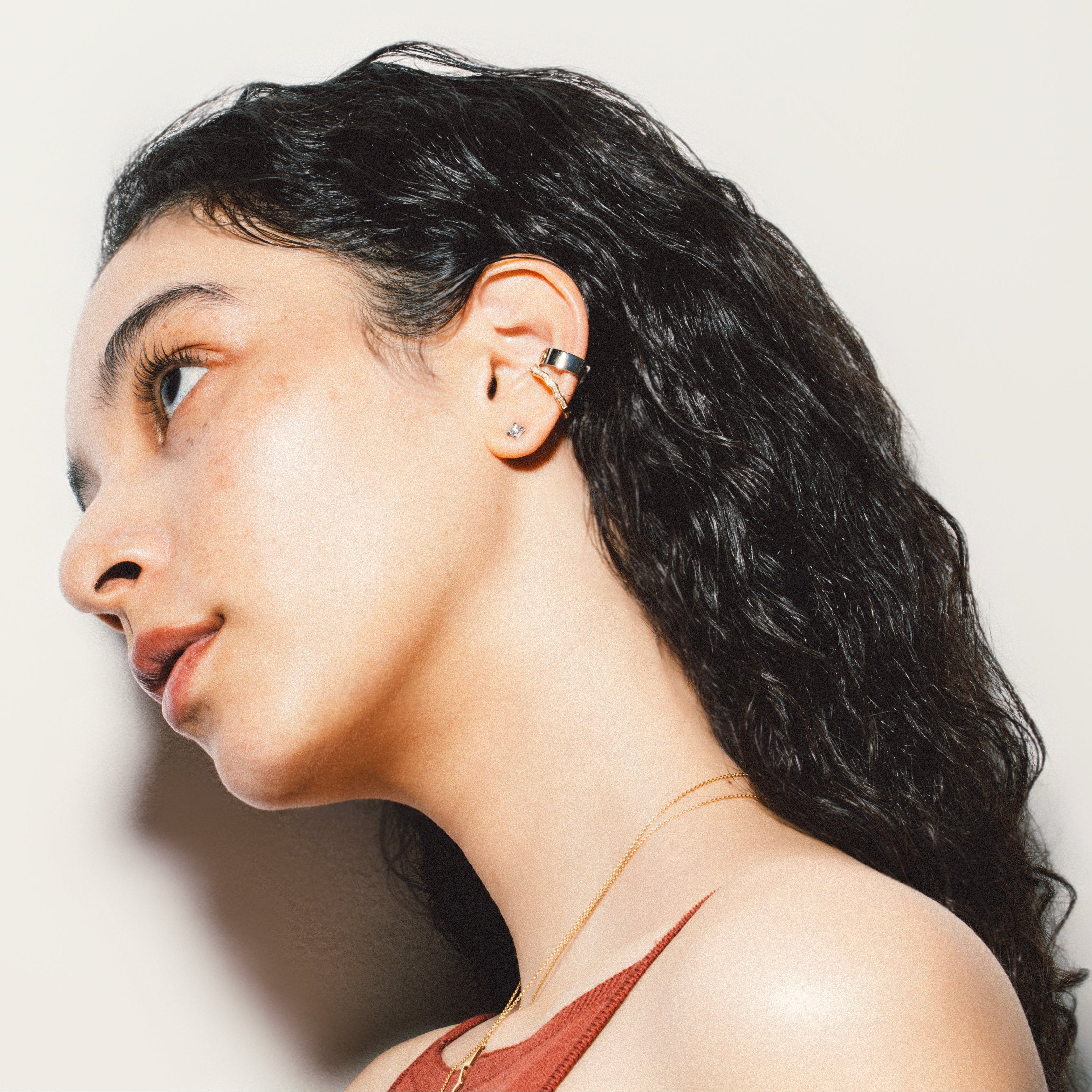 ENオープンダイヤモンドイヤーカフ