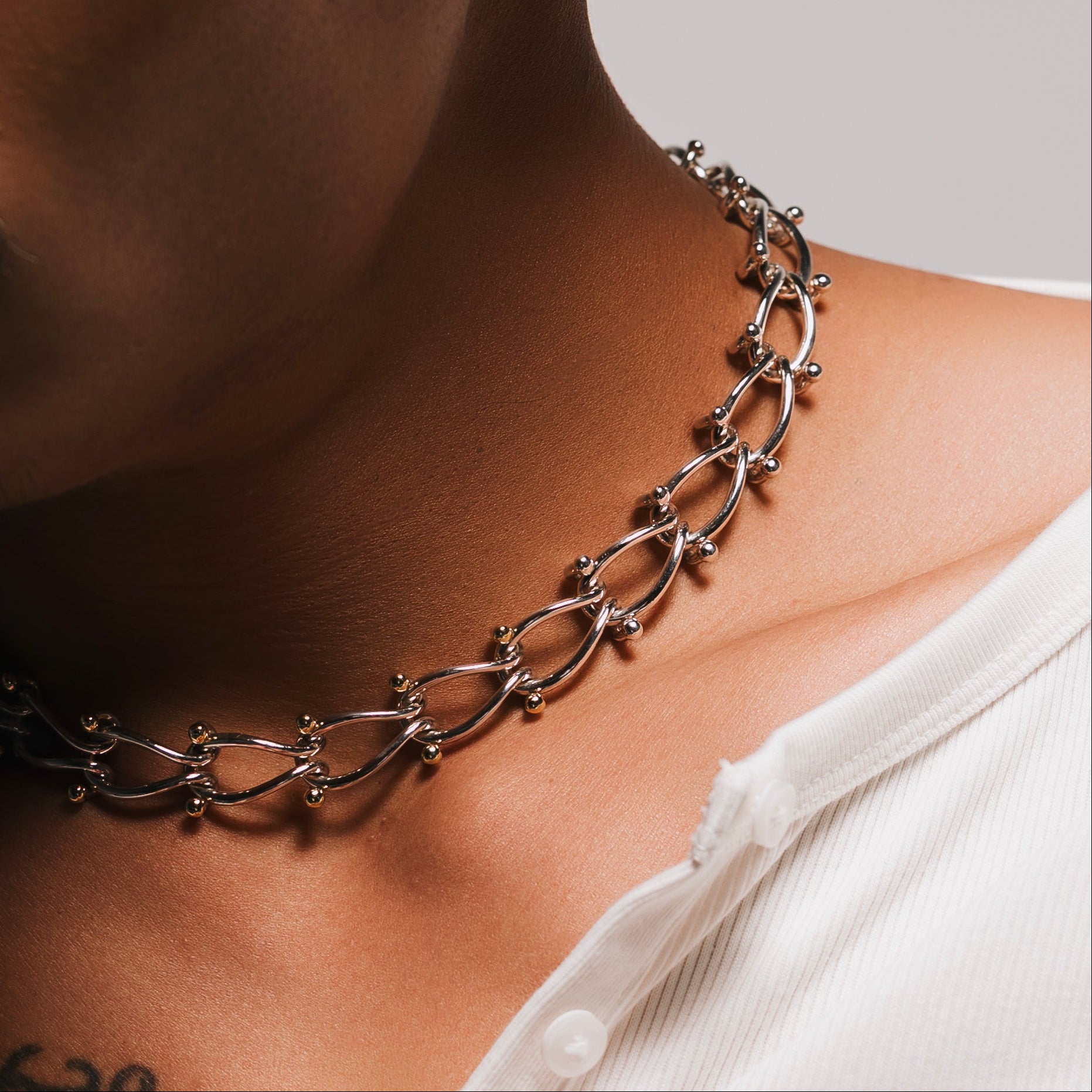 HASSOUパズルデュオチェーンネックレス