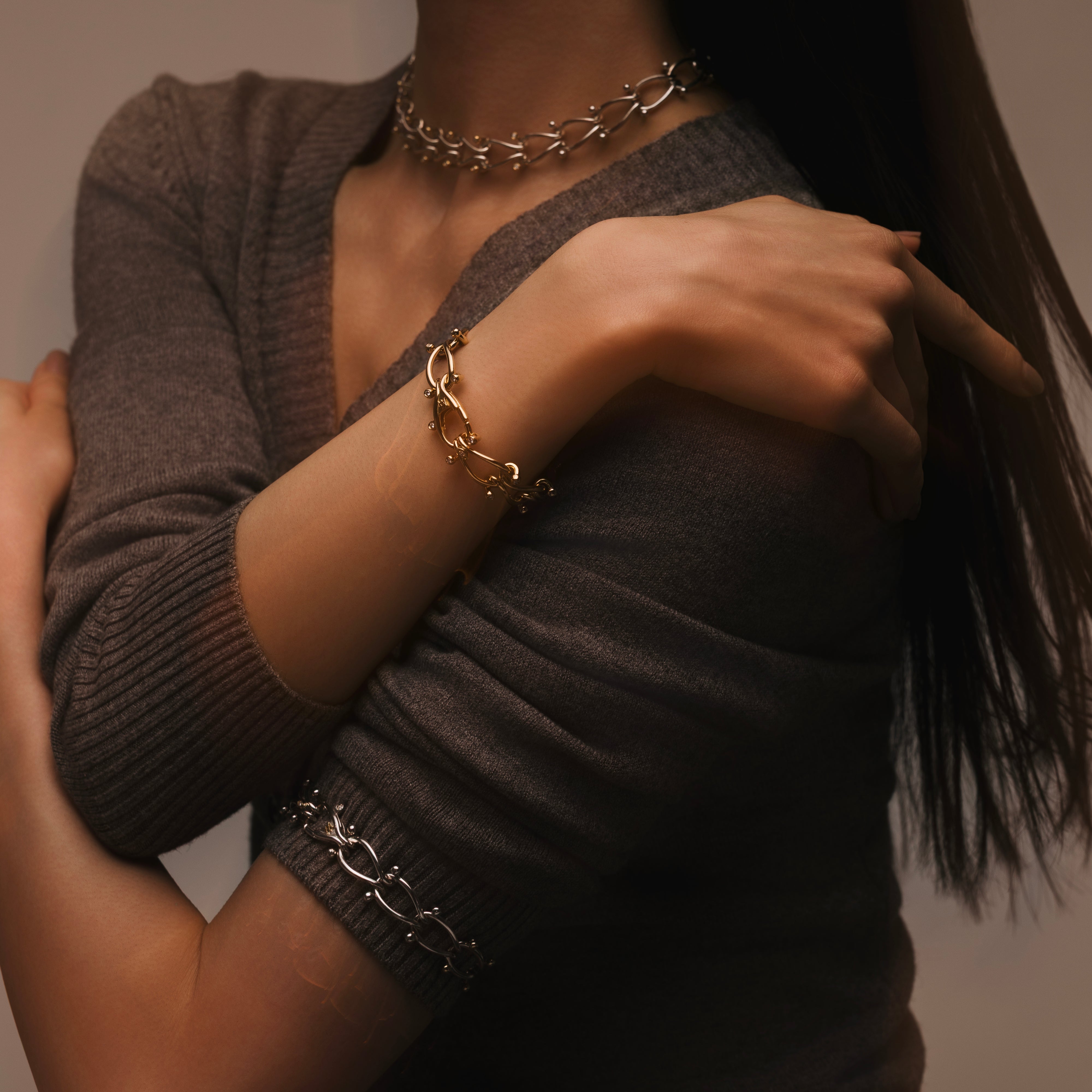 HASSOUパズルデュオチェーンネックレス