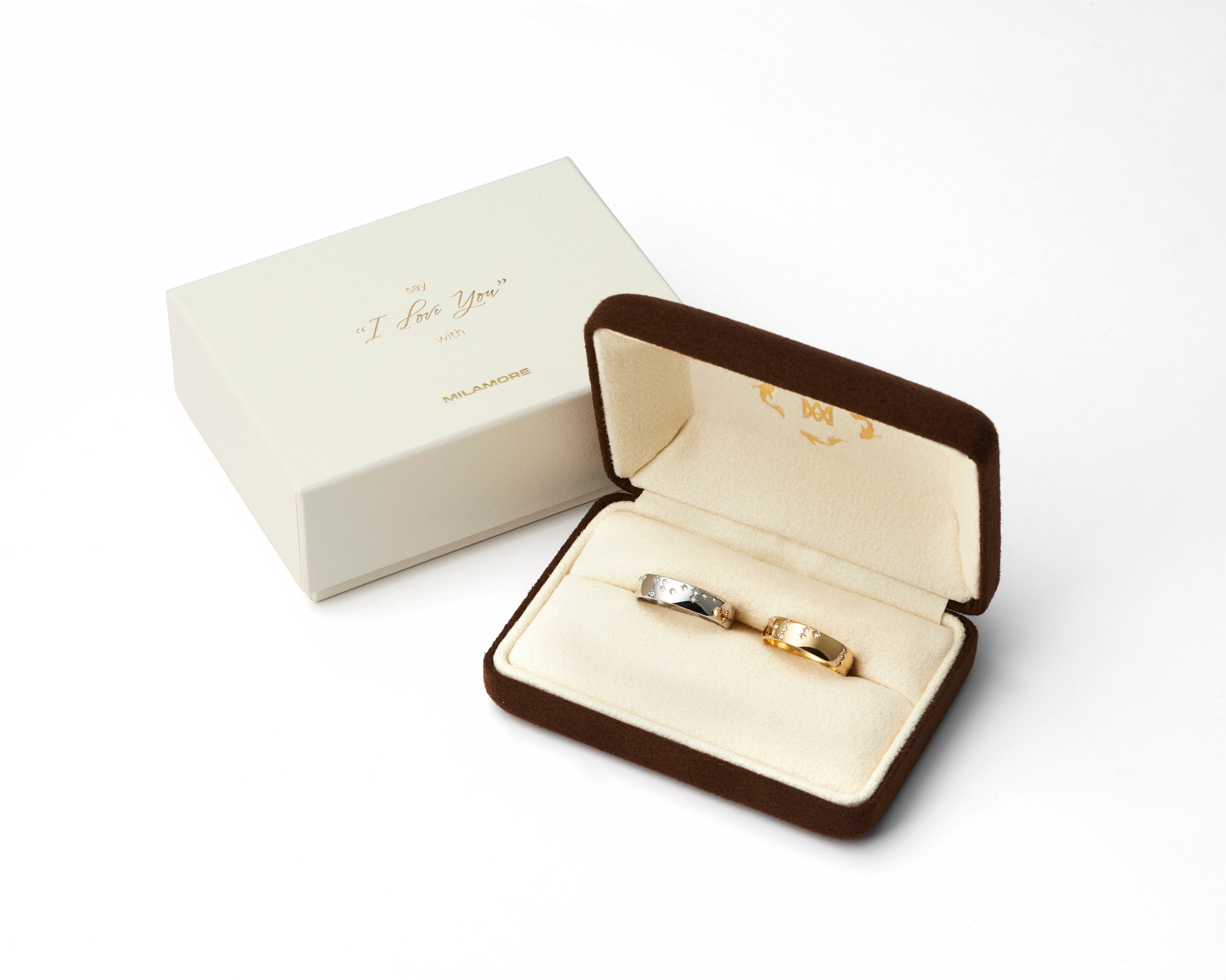 点字ダイヤモンドバンドリング「CUSTOM ORDER」PT - Bridal