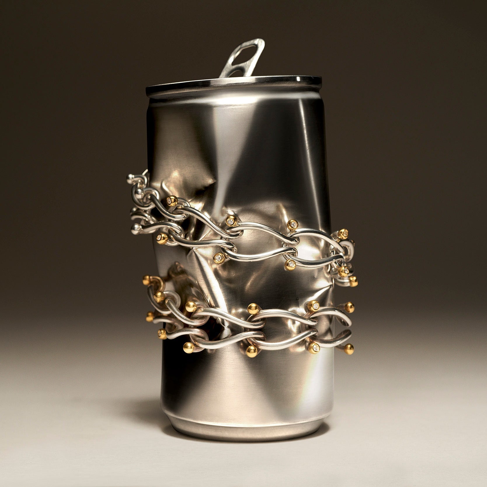 HASSOUパズルチェーンシルバーネックレス - Mens