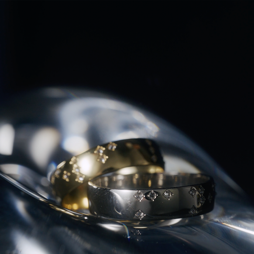 点字ダイヤモンドバンドリング「CUSTOM ORDER」PT - Bridal