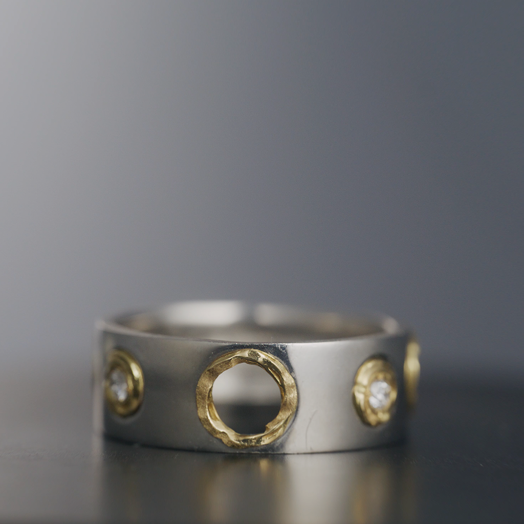 ENオープンダイヤモンドリング YG (8mm) - Bridal