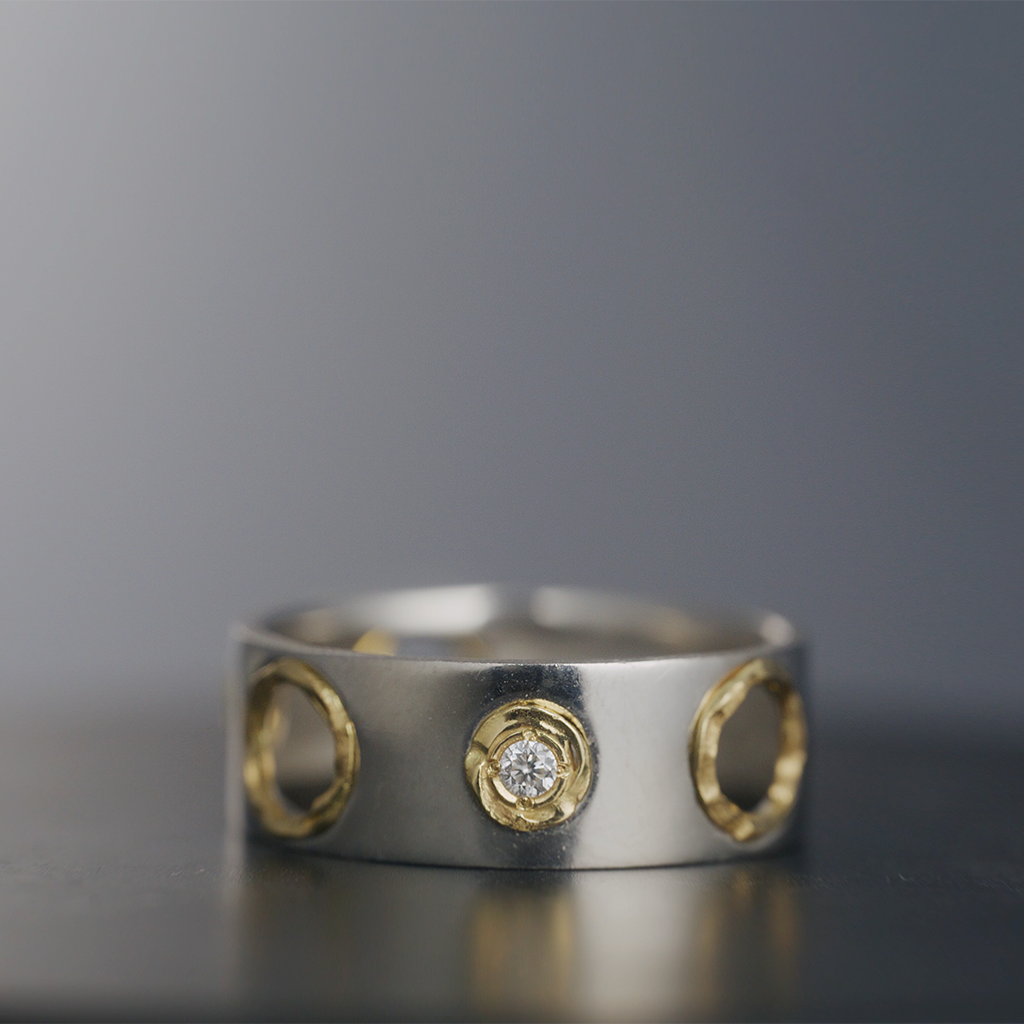 ENオープンダイヤモンドリング YG (8mm) - Bridal