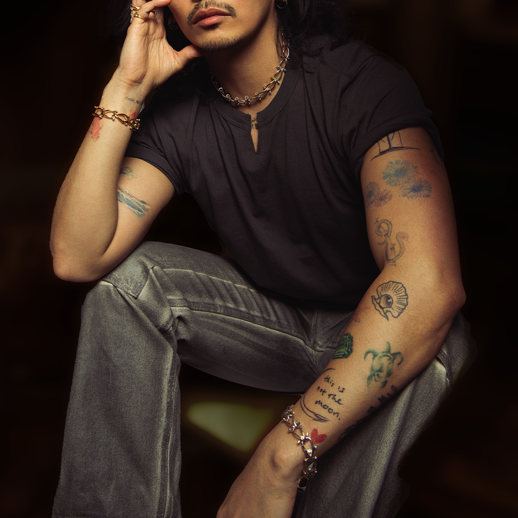 HASSOUパズルチェーンシルバーネックレス - Mens