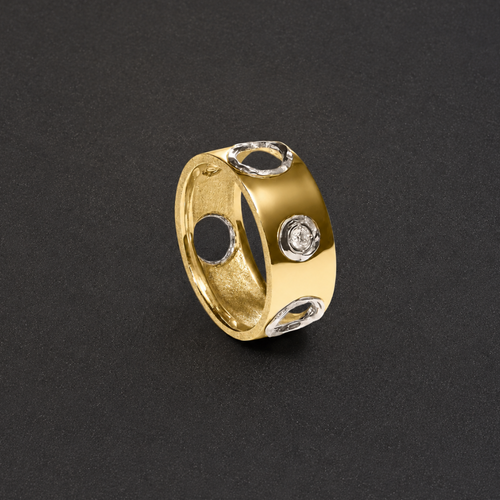 ENオープンダイヤモンドリング YG (8mm) - Mens