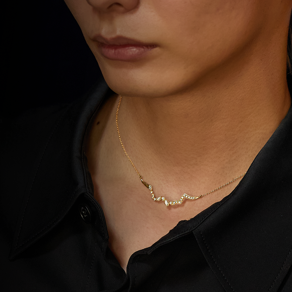 KINTSUGIフロートダイヤモンドネックレス