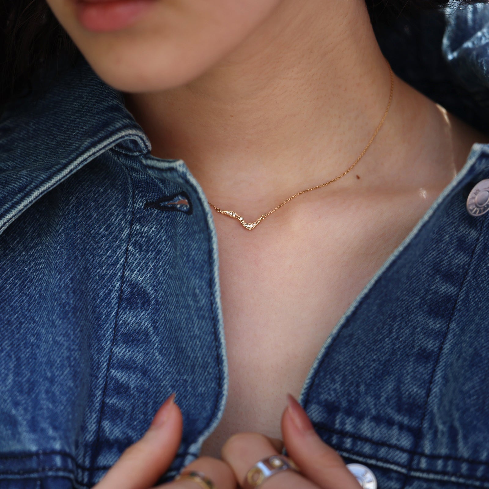 KINTSUGIミニパヴェダイヤモンドネックレス