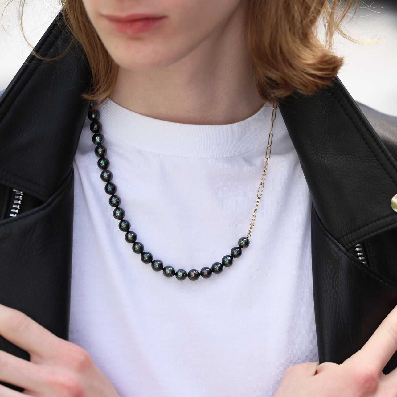 クラシックノワールパールデュオチェーン - Mens