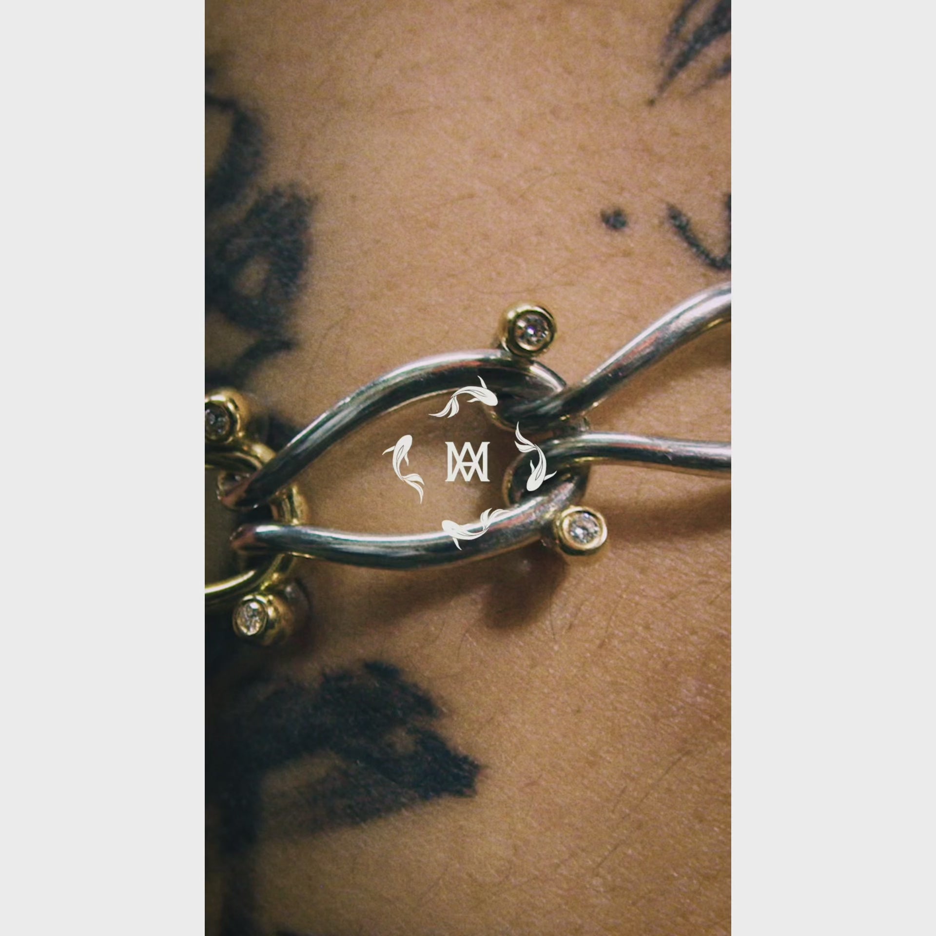 HASSOUパズルチェーンシルバーブレスレット - Mens