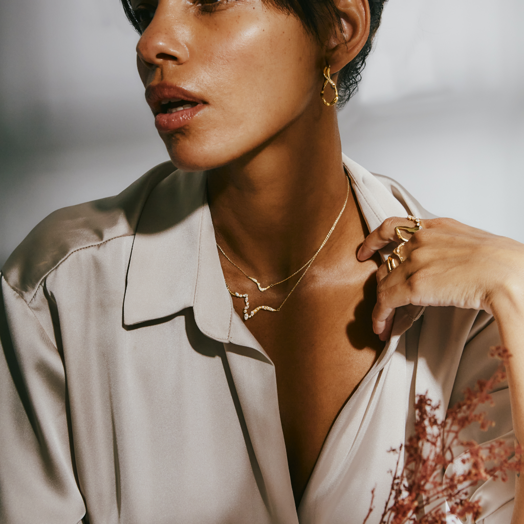 KINTSUGIミニパヴェダイヤモンドネックレス