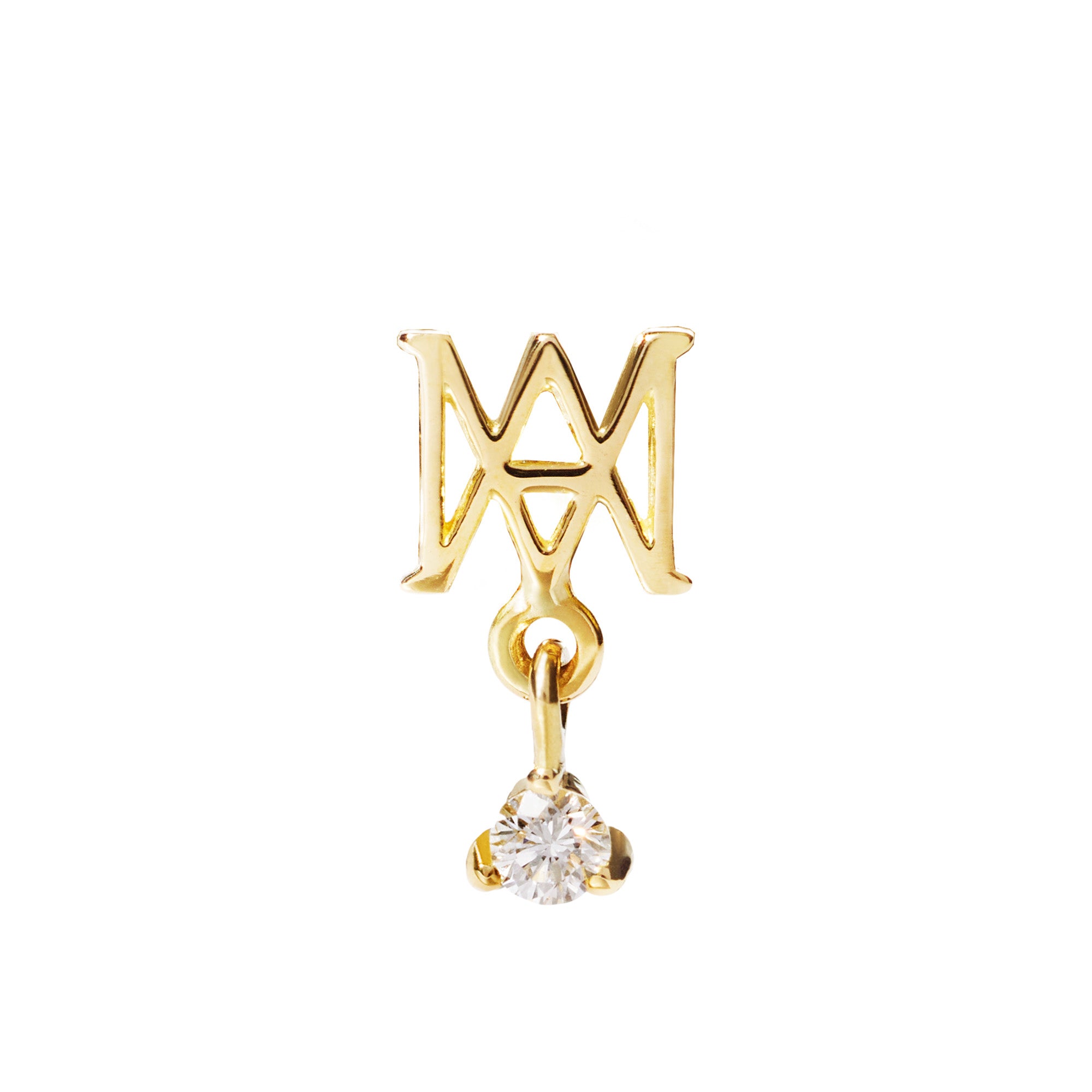 エンブレムダイヤモンドスタッズピアス - Mens