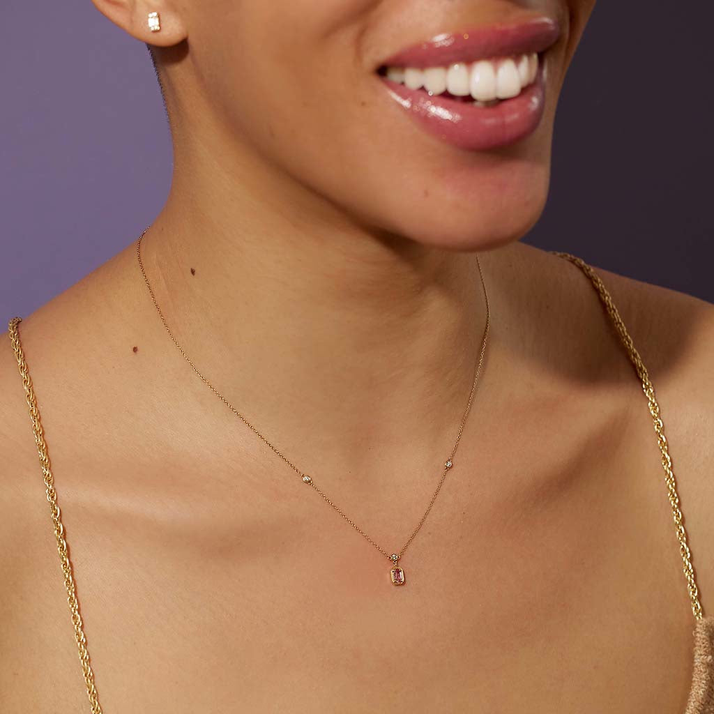 ガーネットバースストーンネックレス １月