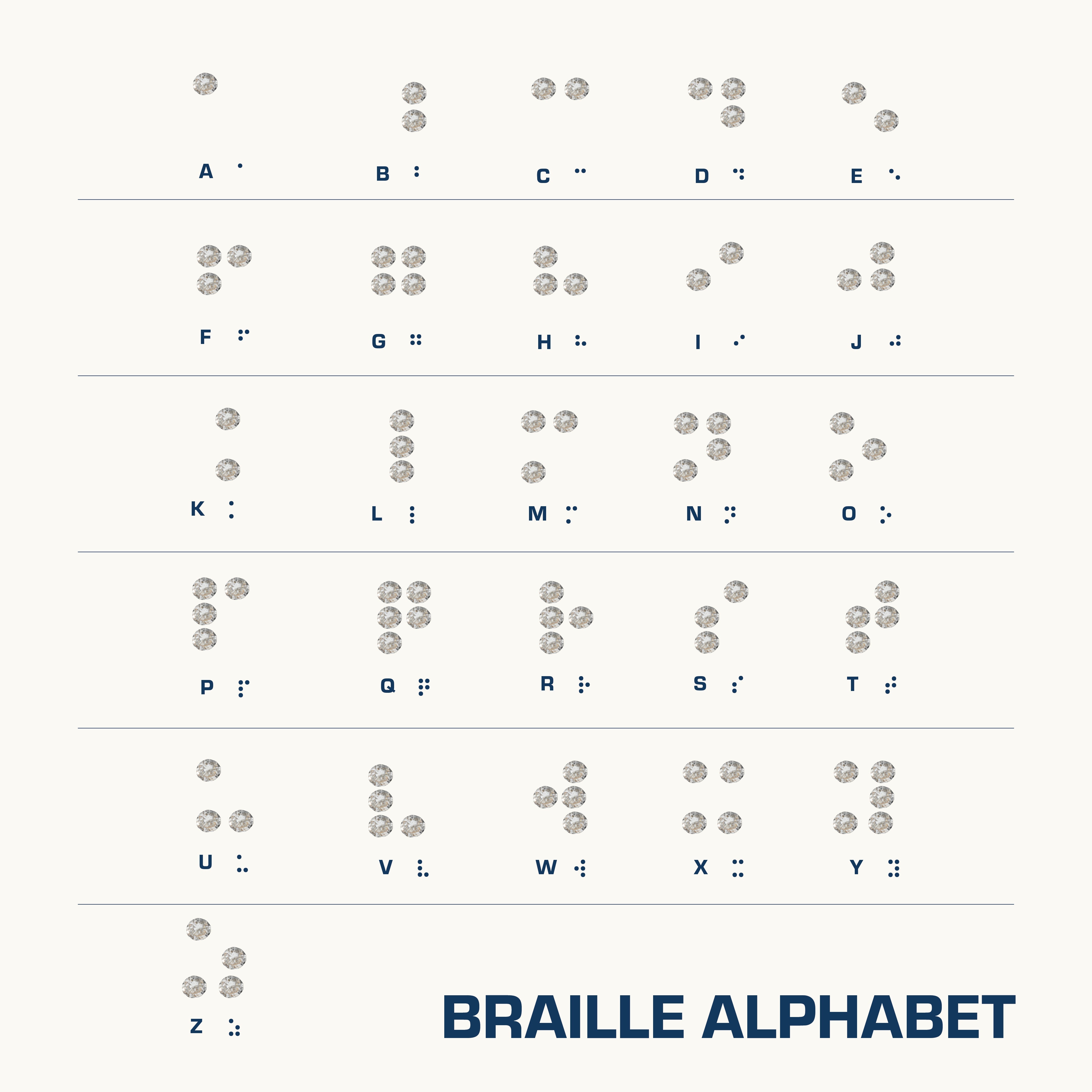 点字ダイヤモンドパズルチャーム YG