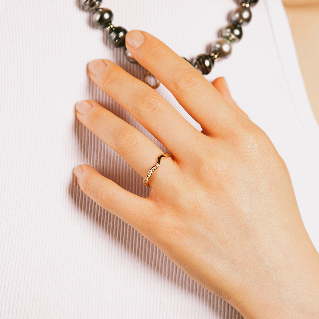 KINTSUGIパヴェダイヤモンドヴァインリング