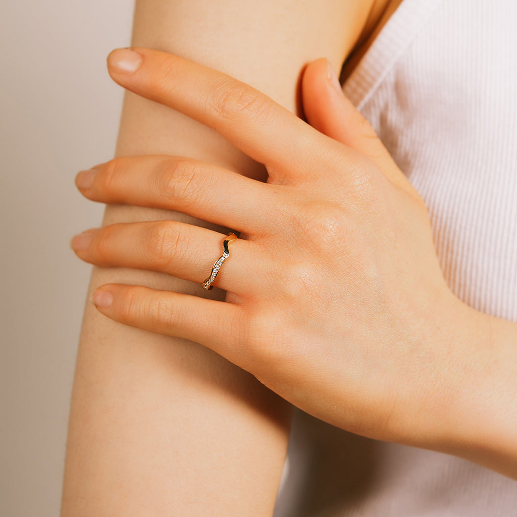 KINTSUGIパヴェダイヤモンドヴァインリング - Bridal